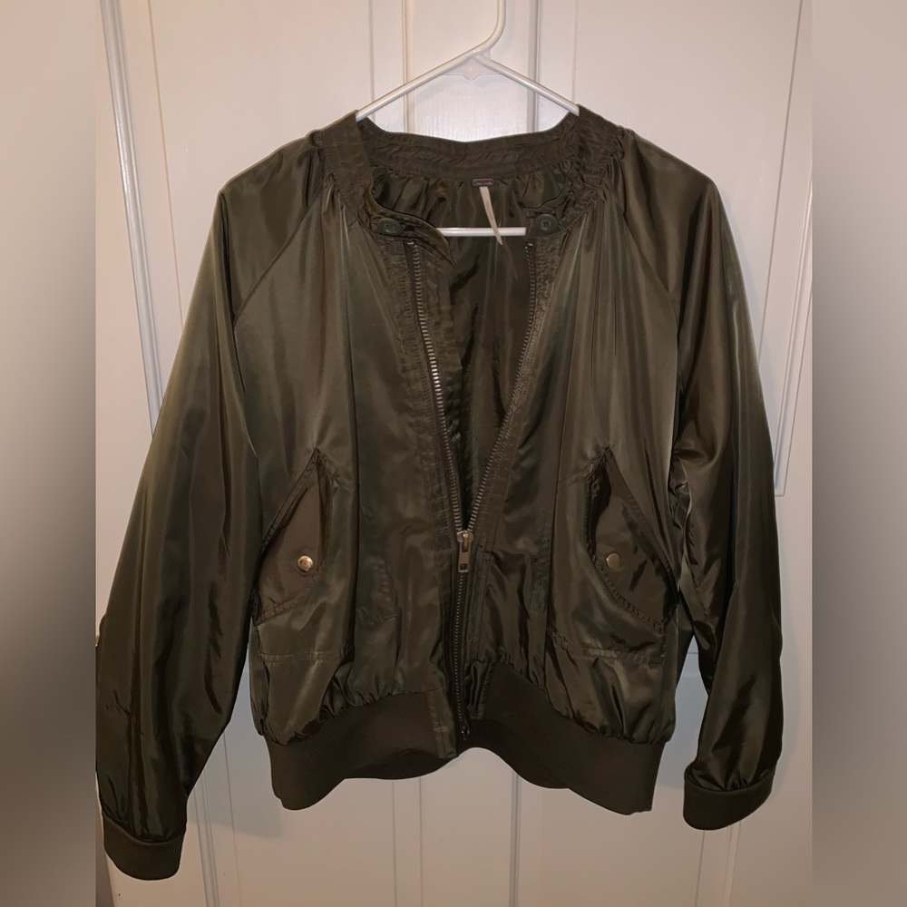 Free People Army/Olive Green Bomber Jacket